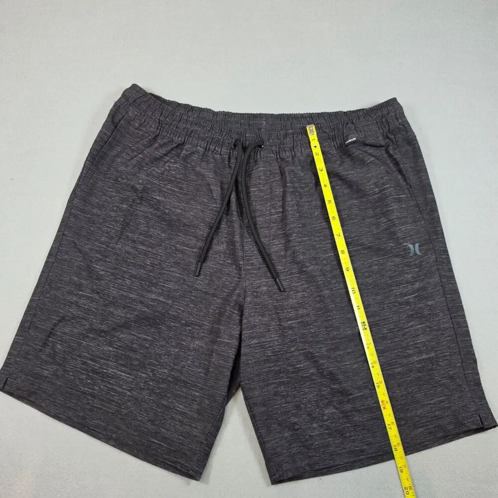 Hurley Men’s Shorts Size L Gray Heather Athletic Casual Drawstring Pre-Owned